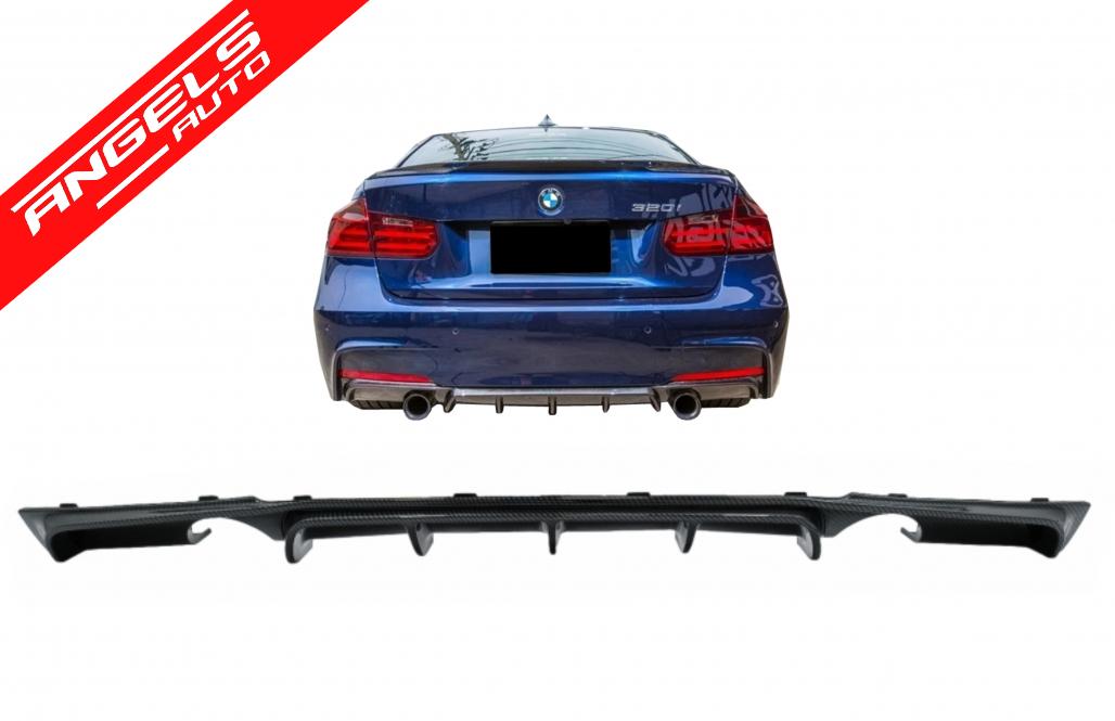 Difuzor Bara Spate dublu compatibil cu BMW F30 F31 (2011-2019) M Design Carbon Film - imagine 8