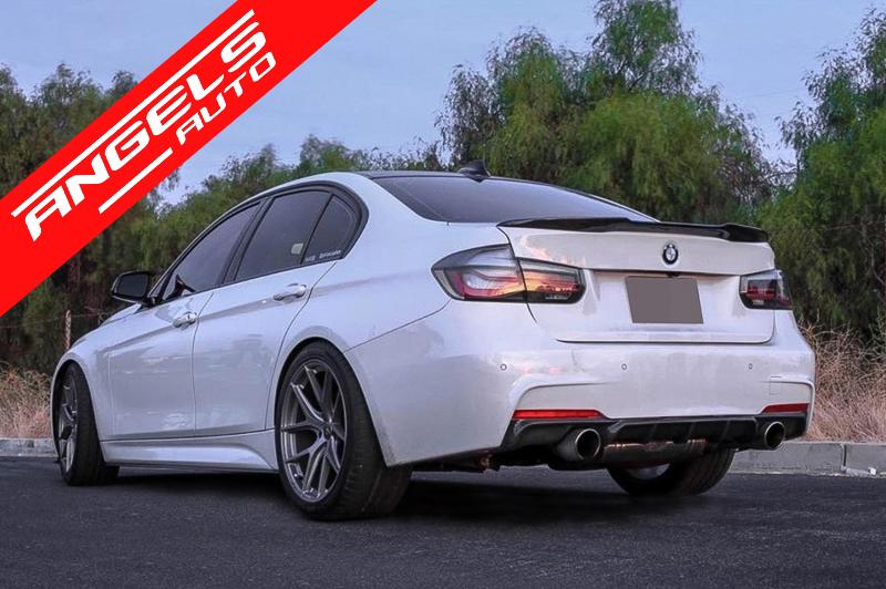 Difuzor Bara Spate Dublu compatibil cu BMW Seria 3 F30 F31 (2011-2019) M Piano Black - imagine 7