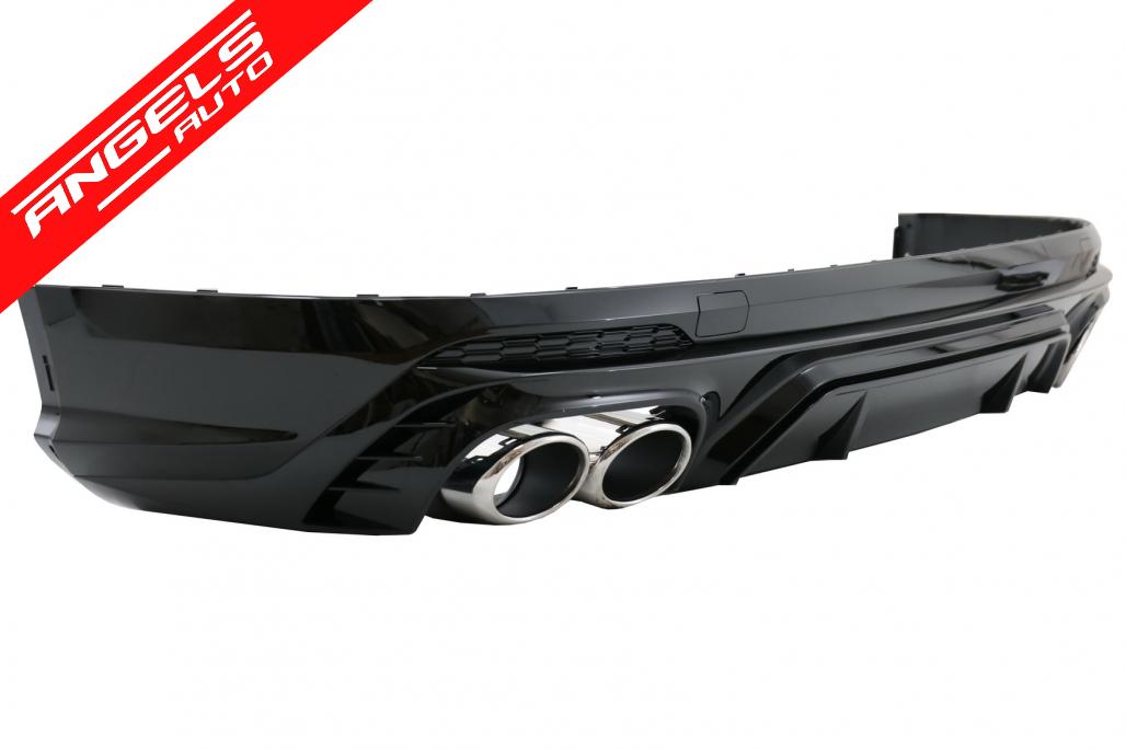 Difuzor Bara Spate compatibil cu Audi Q5 SUV FY S-Line (2018-2020) + Tobe Crom - imagine 2