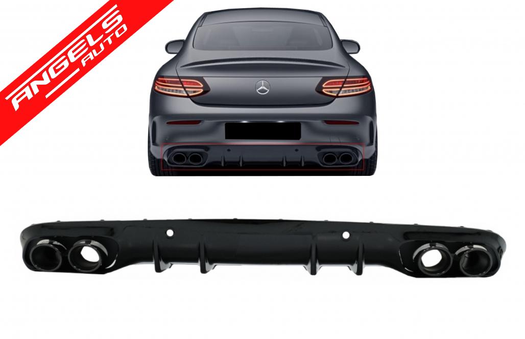 Difuzor Bara Spate cu Tobe compatibil cu Mercedes C-Class C205 A205 C43 Night Look - imagine 8