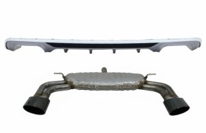 Difuzor Bara Spate cu Tobe compatibil cu Audi A3 (2016-2019) S3 Design Bara Standard