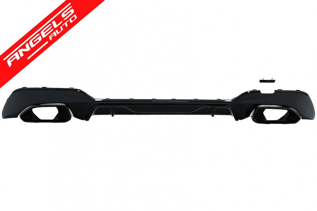 Difuzor Bara Spate cu Tobe compatibil cu BMW G20 G28 G21 2019-up M340i Design Negru
