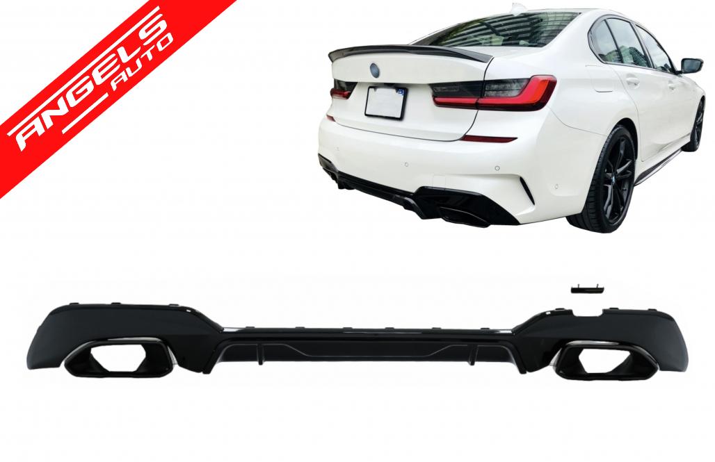 Difuzor Bara Spate cu Tobe compatibil cu BMW G20 G28 G21 2019-up M340i Design Negru - imagine 8