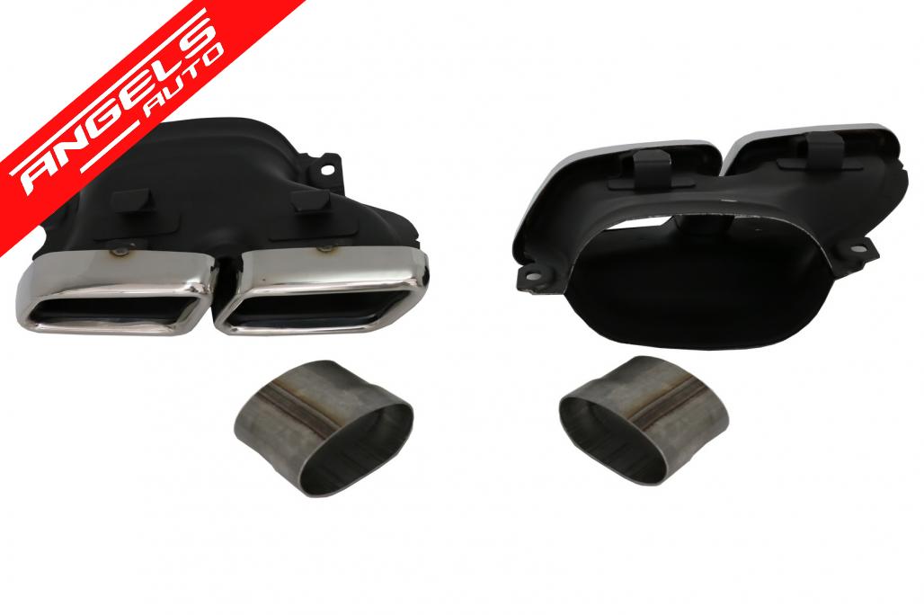 Difuzor Bara Spate cu Tobe Crom compatibil cu Mercedes GLE W166 SUV Sport Line Look - imagine 5