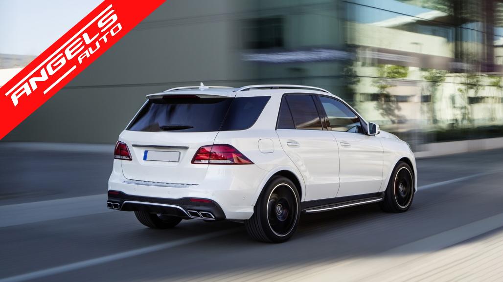 Difuzor Bara Spate cu Tobe Crom compatibil cu Mercedes GLE W166 SUV Sport Line Look - imagine 7