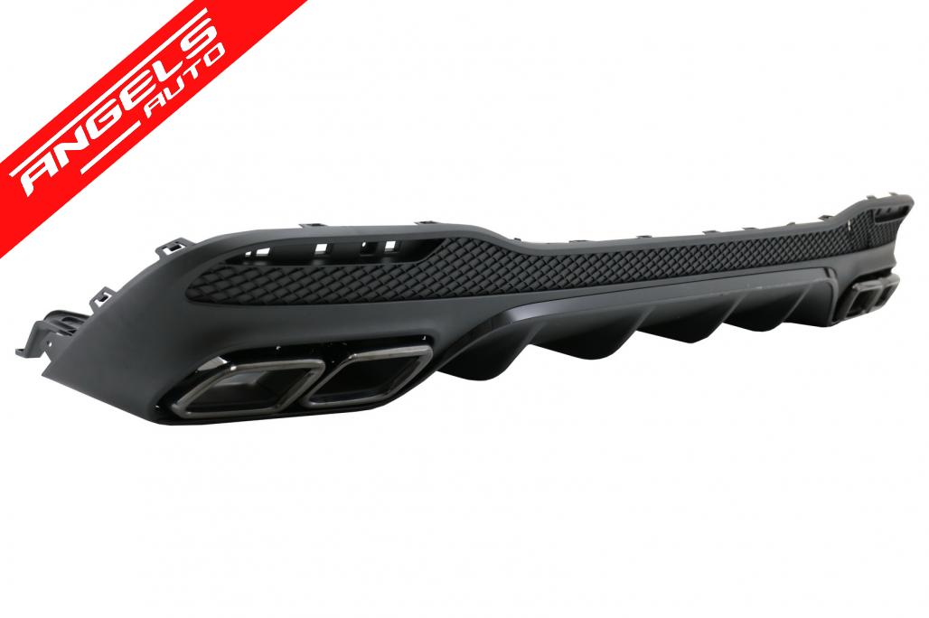 Difuzor Bara Spate cu Tobe compatibil cu Mercedes GLE W166 SUV Sport Line Night Pack - imagine 3