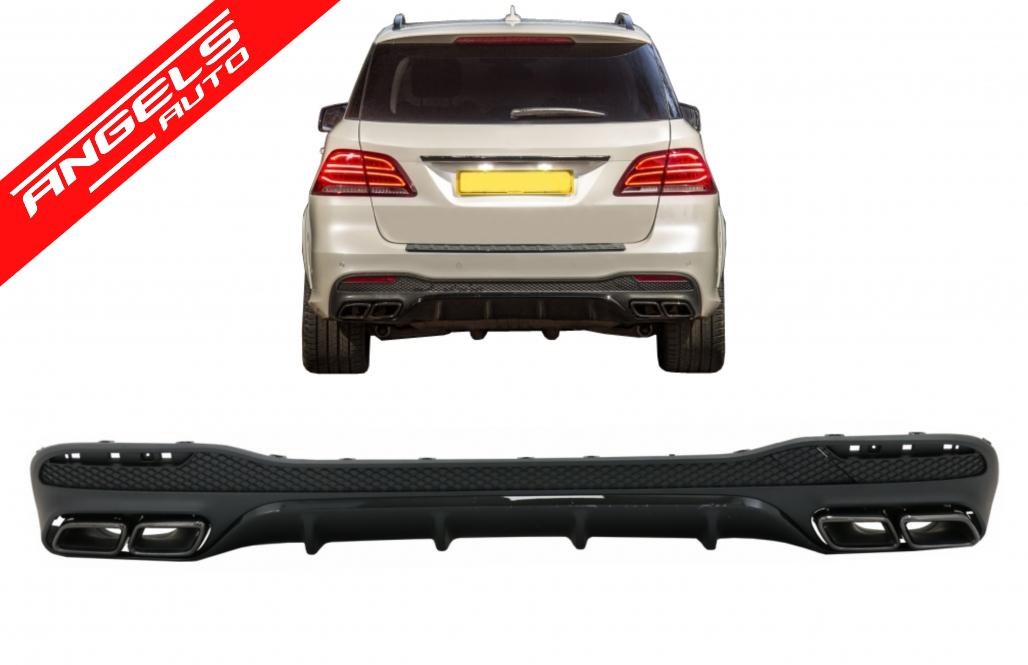 Difuzor Bara Spate cu Tobe compatibil cu Mercedes GLE W166 SUV Sport Line Night Pack - imagine 8