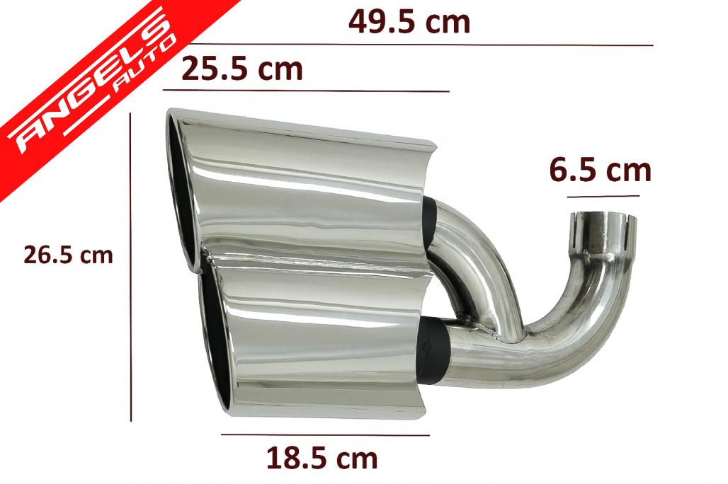 Tobe compatibile cu Porsche Cayenne Facelift SUV 9PA1 V8 (2007-2010) Duble Crom - imagine 2