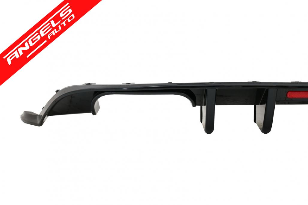 Difuzor Spate compatibil cu VW compatibil cu Golf 7.5 (2017-2019) R Look Negru Lucios cu Reflector - imagine 3