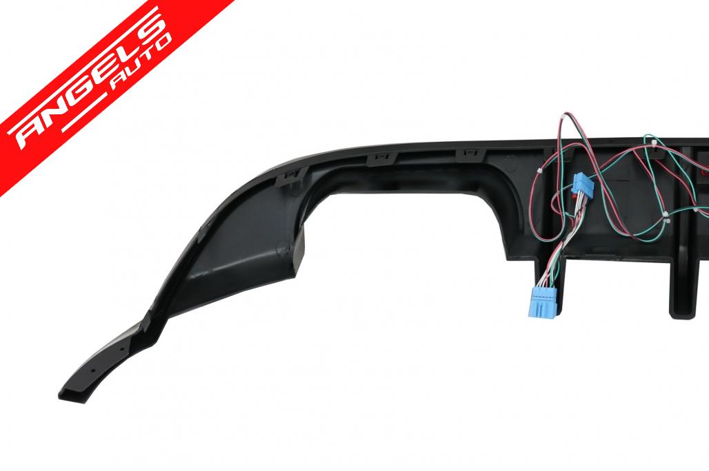 Difuzor Spate compatibil cu VW compatibil cu Golf 7.5 (2017-2019) R Look Negru Lucios cu Reflector - imagine 6