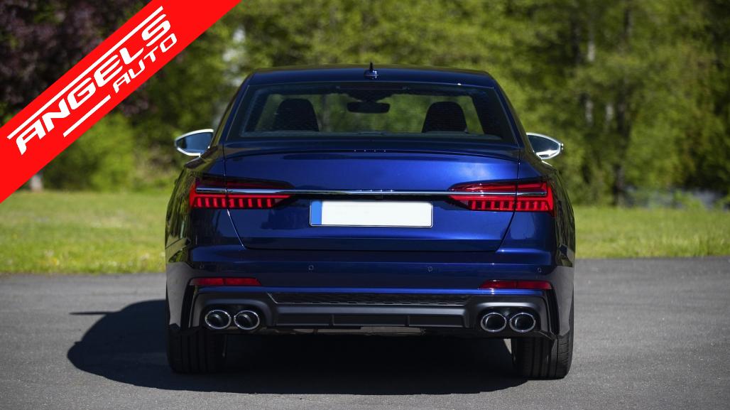 Difuzor Spate si Tobe compatibil cu Audi A6 C8 4K Avant Sedan 2018-up S6 Look Negru - imagine 8