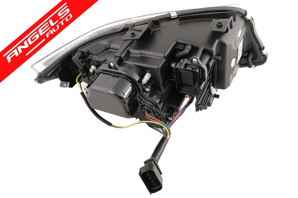 Faruri Xenon U-Led 3D Angel Eyes compatibile cu BMW E90 E91 (03.2005-08.2008) Black Look - imagine 11