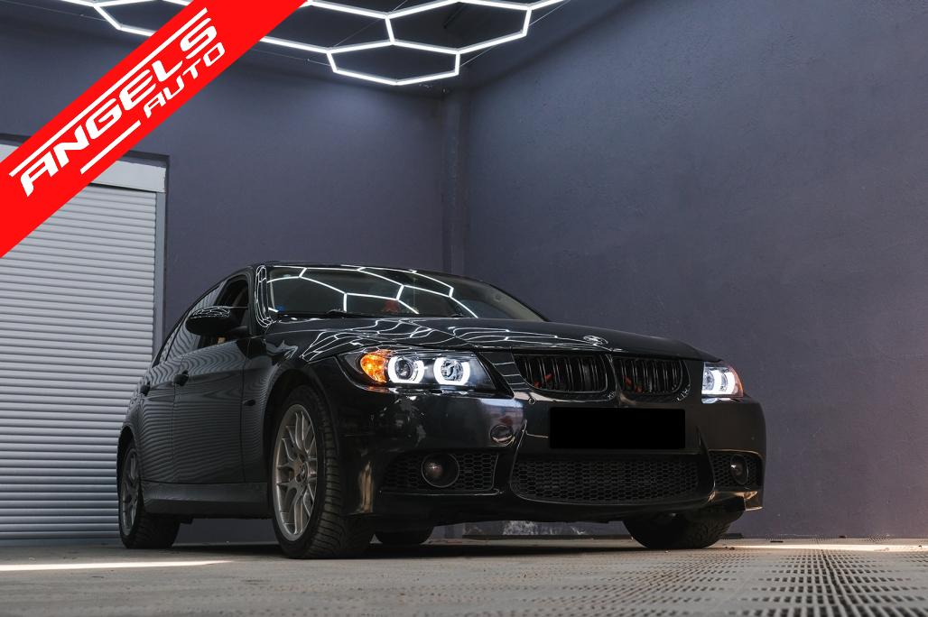 Faruri Xenon U-Led 3D Angel Eyes compatibile cu BMW E90 E91 (03.2005-08.2008) Black Look - imagine 15