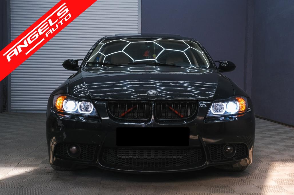 Faruri Xenon U-Led 3D Angel Eyes compatibile cu BMW E90 E91 (03.2005-08.2008) Black Look - imagine 16