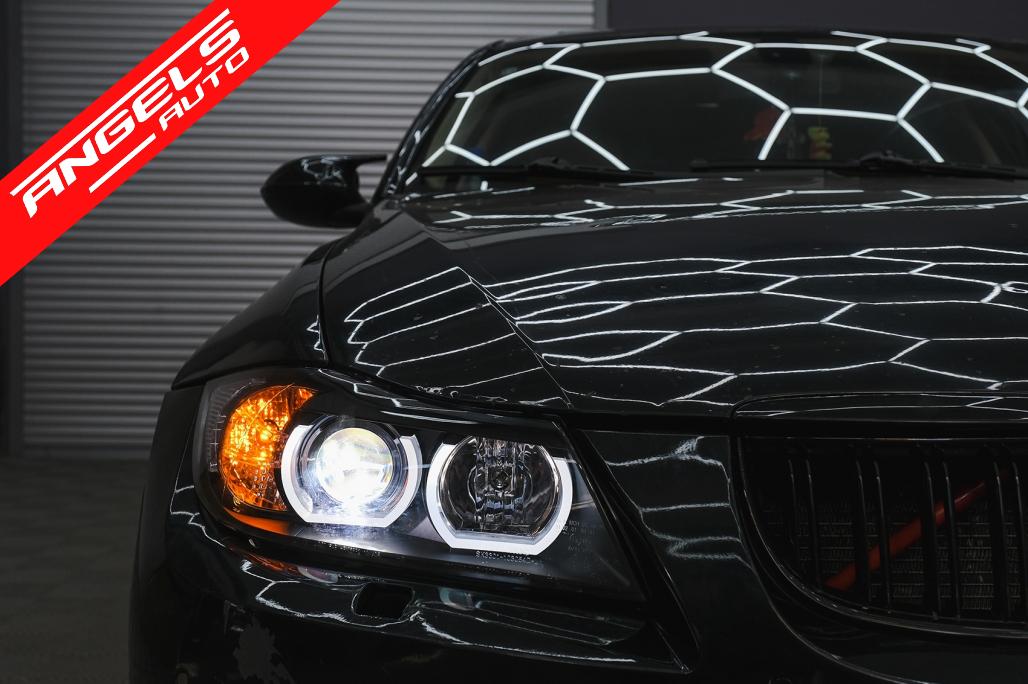 Faruri Xenon U-Led 3D Angel Eyes compatibile cu BMW E90 E91 (03.2005-08.2008) Black Look - imagine 17