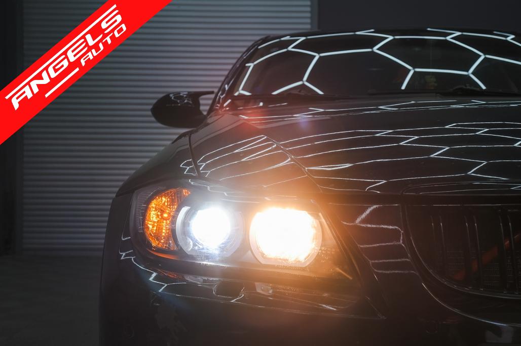 Faruri Xenon U-Led 3D Angel Eyes compatibile cu BMW E90 E91 (03.2005-08.2008) Black Look - imagine 18