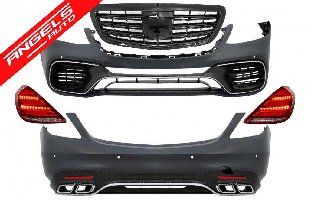 Kit Full cu Stopuri Full compatibil cu Mercedes S-Class W222 (2013-2017) S63 Look