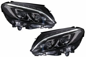 Faruri Full LED compatibile cu Mercedes C-Class W205 S205 A205 C205 (2014-up)