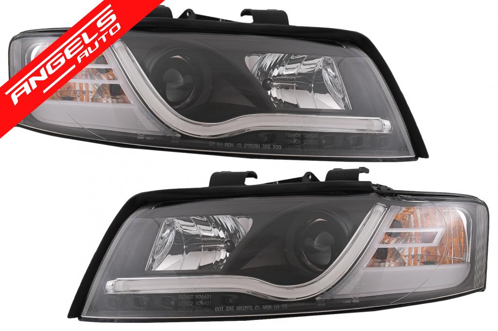 Faruri compatibile cu Audi A4 8E (2001-2004) Lumini de Zi LED DRL Black - imagine 5