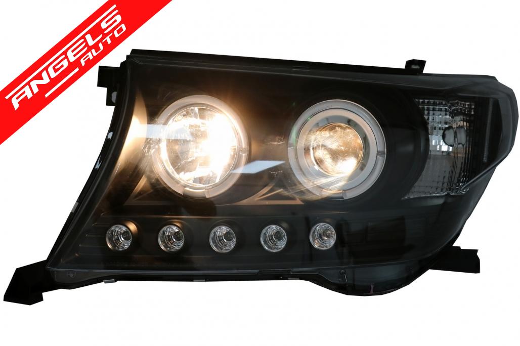 Faruri compatibile cu Toyota Land CruiserFJ200 (2008-2012) Look Negru - imagine 4