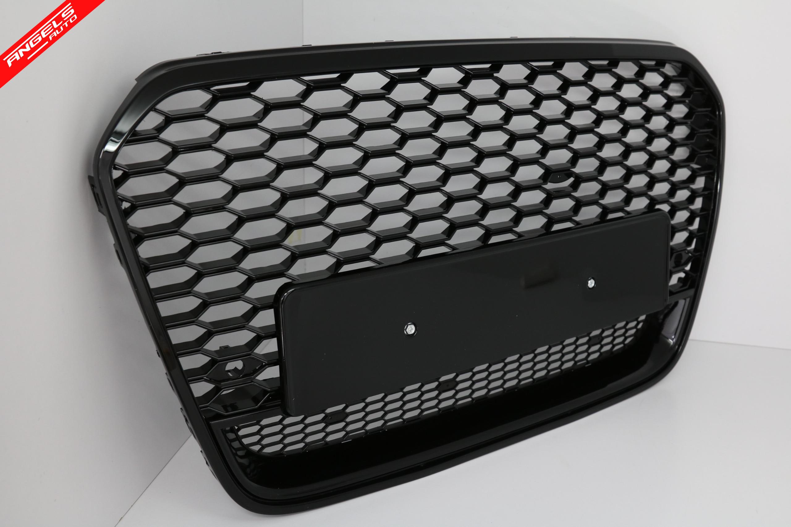 Grila compatibila cu Audi A6 C7 4G Pre-Facelift (2011-2014) RS6 Look Negru - imagine 3