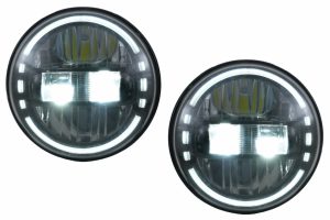 Faruri Full LED CREE Dublu Proiector compatibile cu Jeep Wrangler JK TJ Defender W463