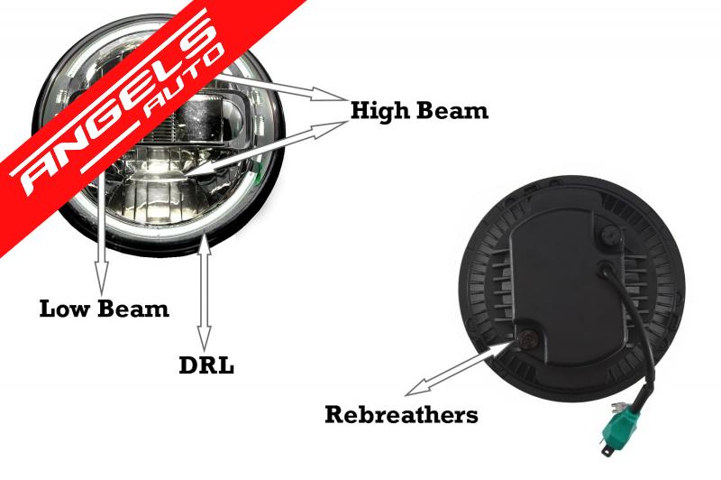 Faruri Full LED CREE Dublu Proiector compatibile cu Jeep Wrangler JK TJ Defender W463 - imagine 7