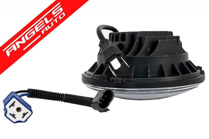 Faruri Full LED CREE Proiector compatibile cu Jeep Wrangler JK LJ Defender W463 Negru - imagine 5