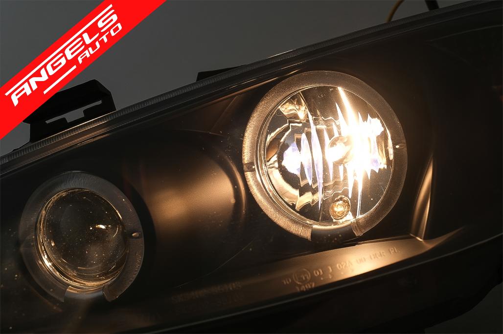 Faruri Angel Eyes compatibile cu Renault Megane II (2002-2008) Negru - imagine 4