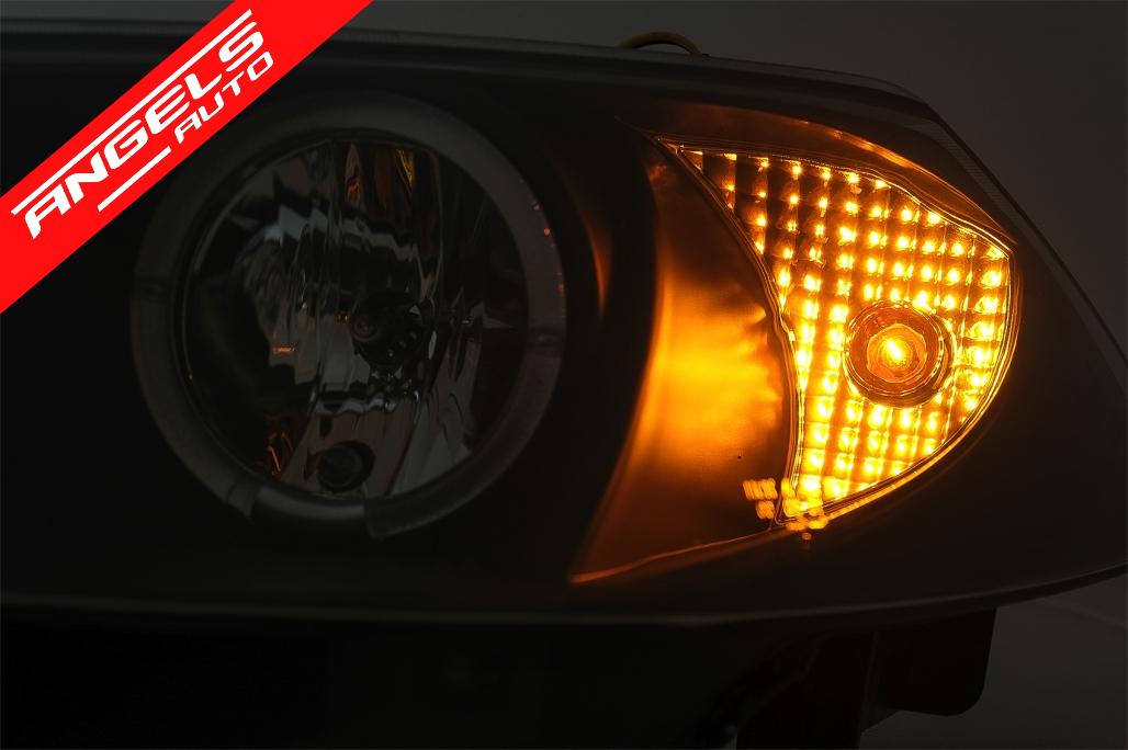 Faruri Angel Eyes compatibile cu Renault Megane II (2002-2008) Negru - imagine 6