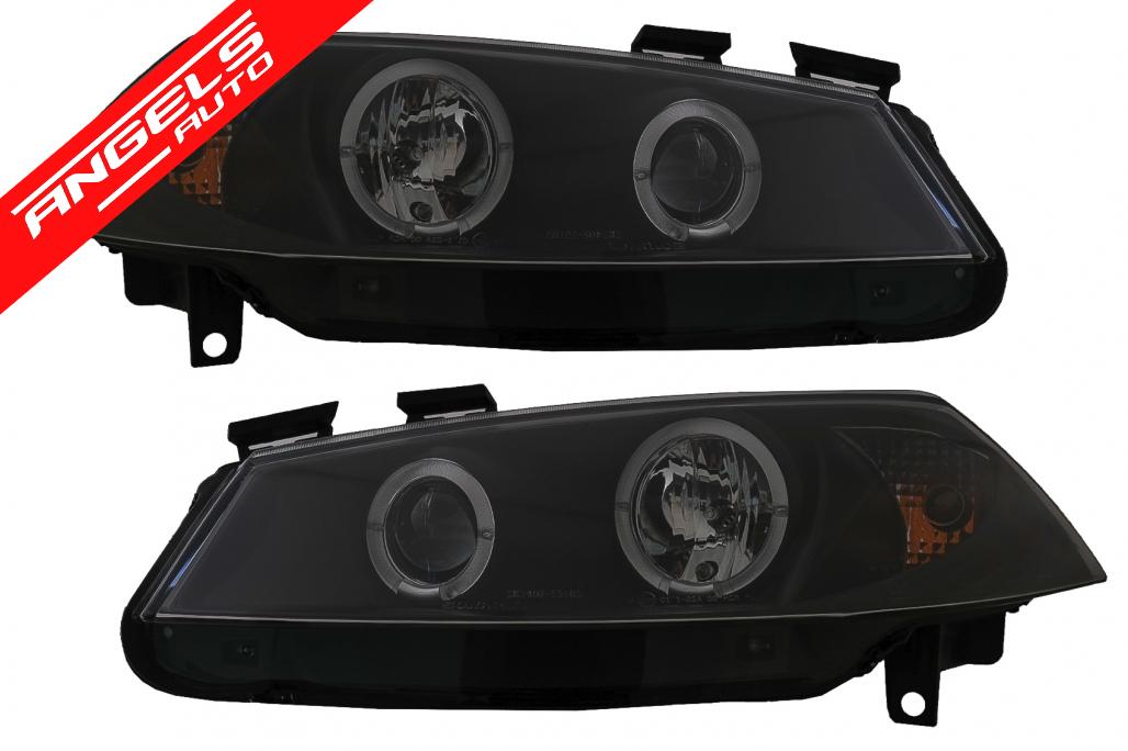 Faruri Angel Eyes compatibile cu Renault Megane II (2002-2008) Negru - imagine 7