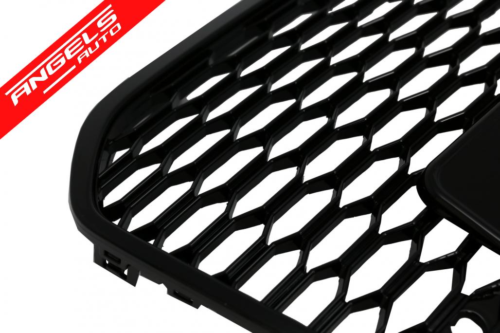 Grila compatibila cu Audi A6 C7 4G Pre-Facelift (2011-2014) RS6 Look Negru - imagine 4
