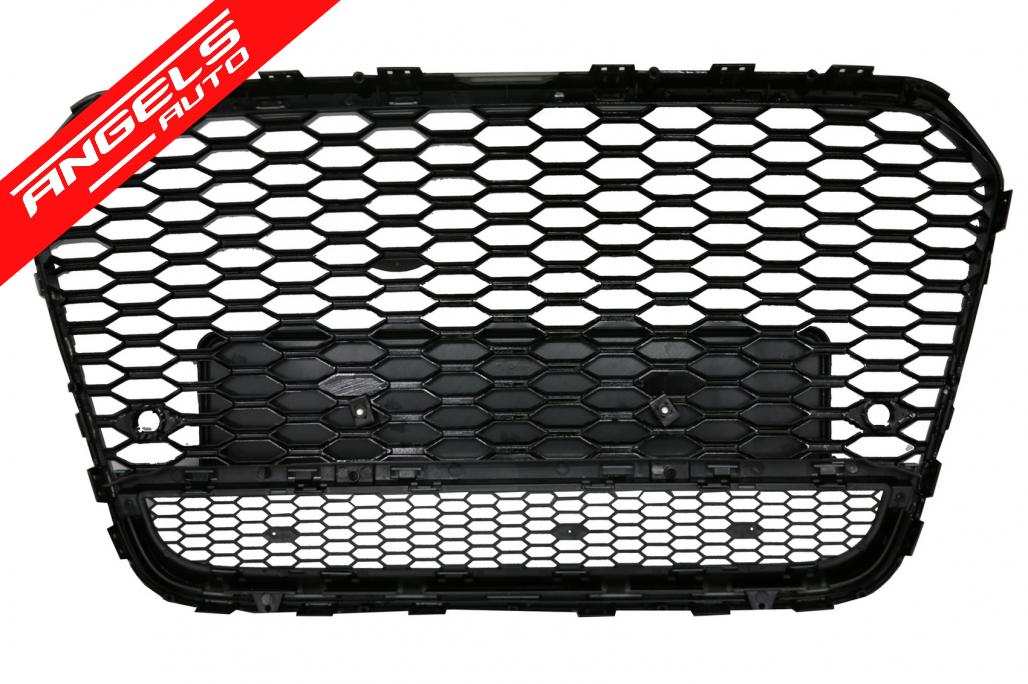 Grila compatibila cu Audi A6 C7 4G Pre-Facelift (2011-2014) RS6 Look Negru - imagine 5