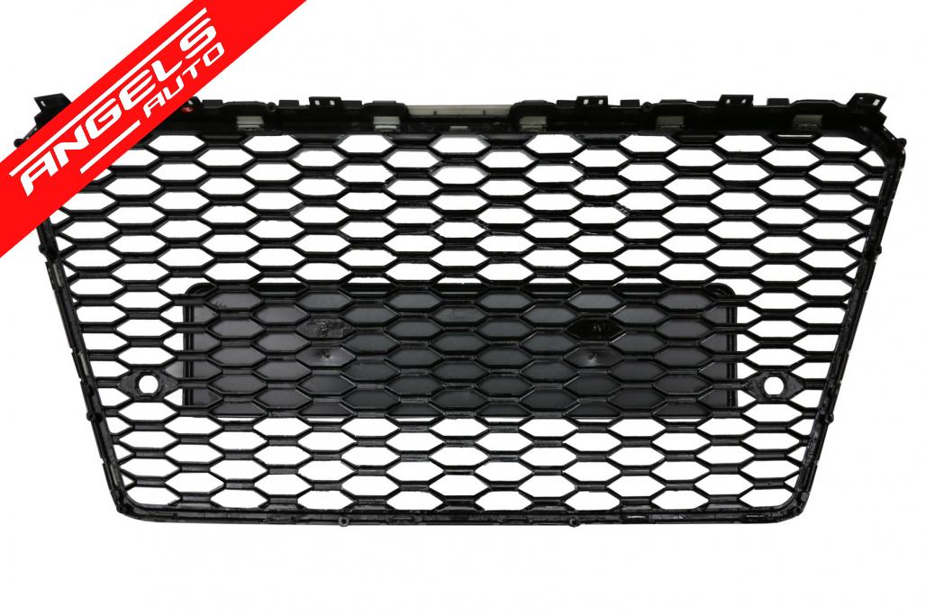 Grila Fata compatibila cu Audi A7 4G Pre-Facelift (2010-2014) RS7 Look Negru Lucios - imagine 3