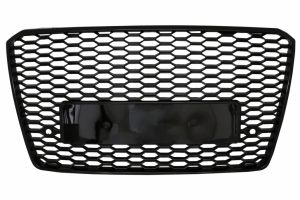 Grila Bara Fata compatibila cu Audi A8 D4 Facelift (2014-2017) RS8 Look Negru Lucios