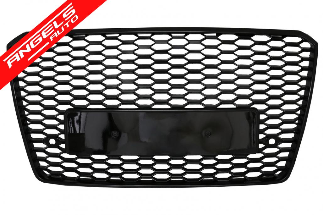 Grila Bara Fata compatibila cu Audi A8 D4 Facelift (2014-2017) RS8 Look Negru Lucios