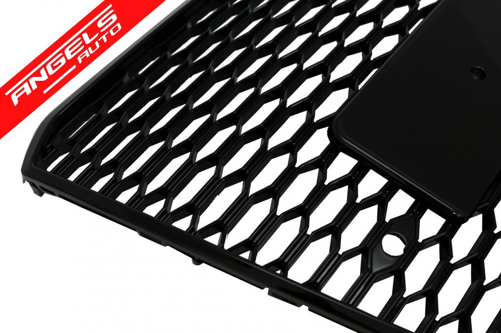 Grila Bara Fata compatibila cu Audi A8 D4 Facelift (2014-2017) RS8 Look Negru Lucios - imagine 3