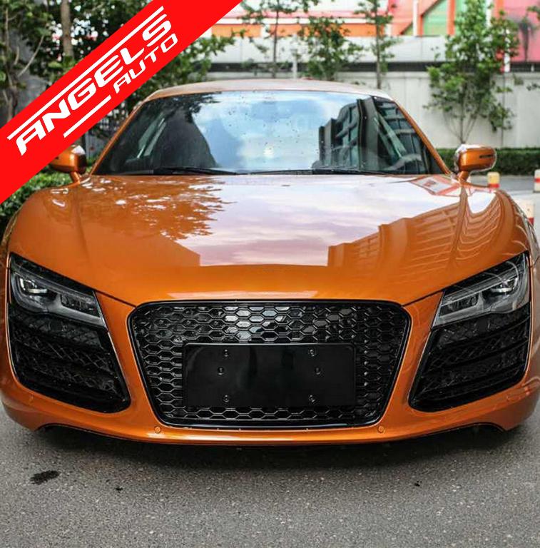 Grila Centrala compatibila cu Audi R8 (2013-2015) RS Look Negru Lucios - imagine 6