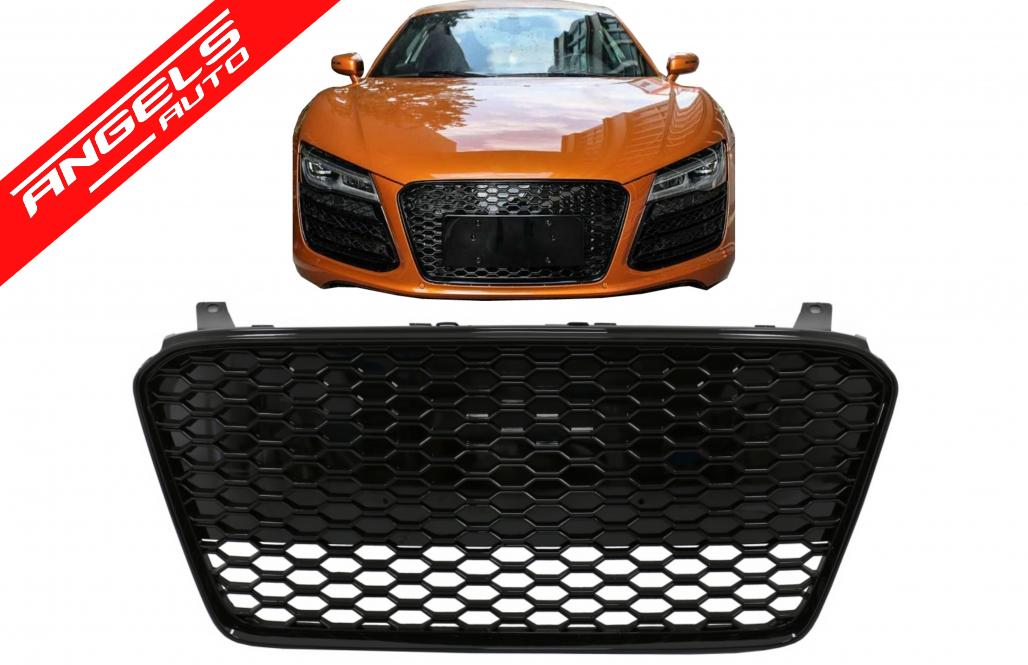 Grila Centrala compatibila cu Audi R8 (2013-2015) RS Look Negru Lucios - imagine 5