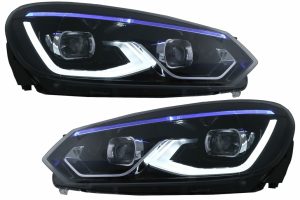 Faruri LED compatibile cu VW compatibile cu Golf 6 VI (2008-2013) conversie compatibile cu Golf 8 Design