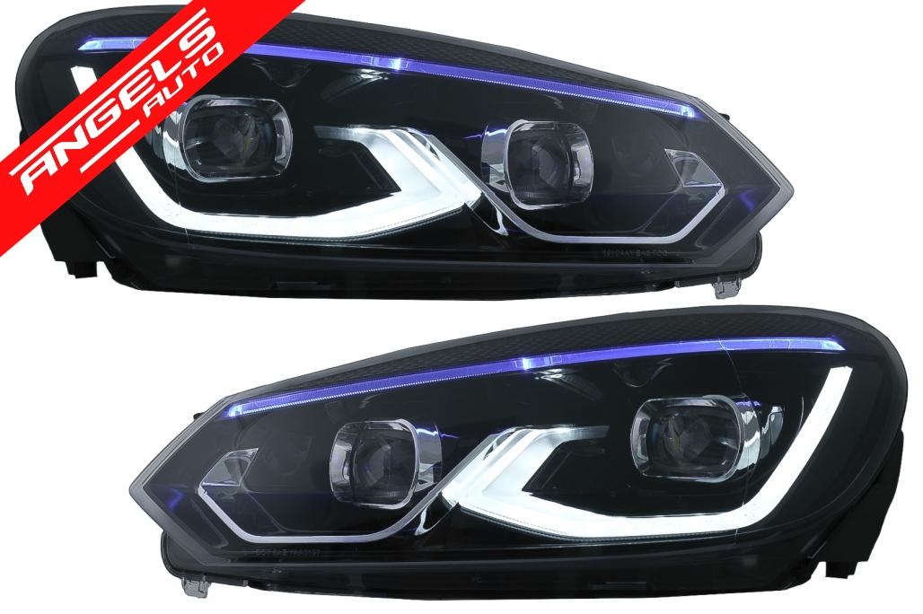 Faruri LED compatibile cu VW compatibile cu Golf 6 VI (2008-2013) conversie compatibile cu Golf 8 Design