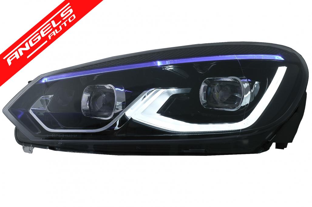 Faruri LED compatibile cu VW compatibile cu Golf 6 VI (2008-2013) conversie compatibile cu Golf 8 Design - imagine 2