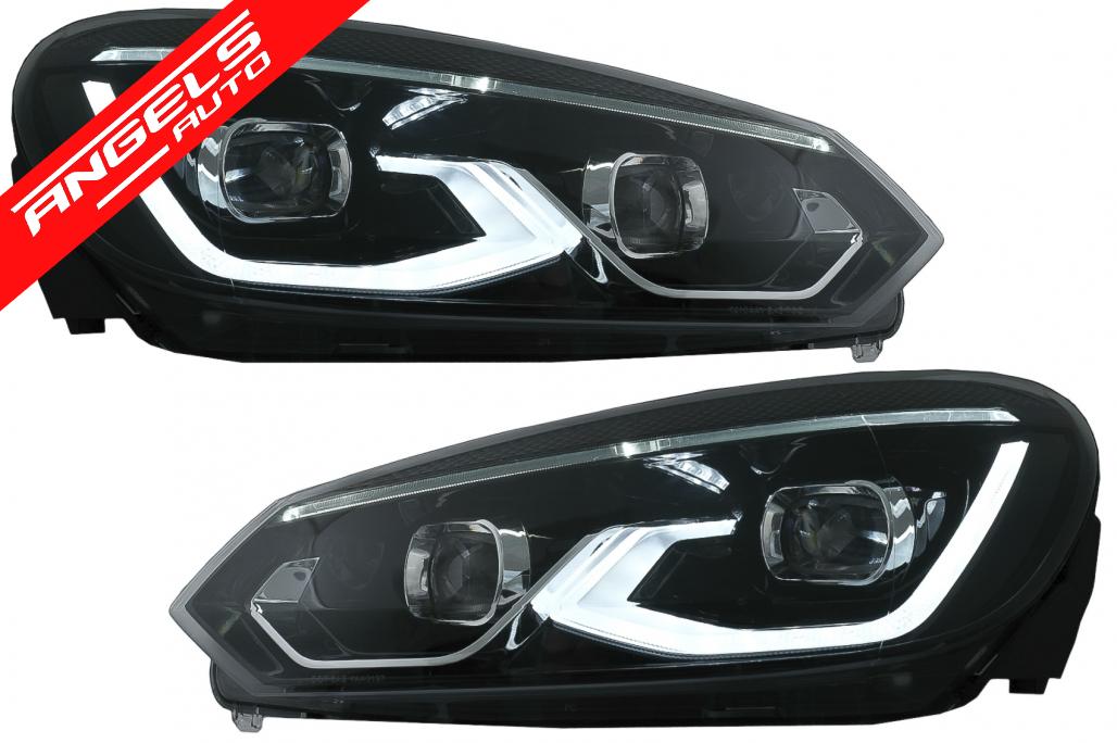 Faruri LED compatibile cu VW compatibile cu Golf 6 VI (2008-2013) conversie compatibile cu Golf 8 Design - imagine 4
