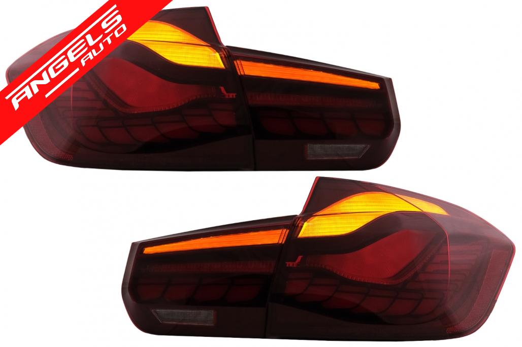 Stopuri OLED compatibile cu BMW Seria 3 F30 (2011-2019) F35 F80 Rosu Clar M4 Look - imagine 2