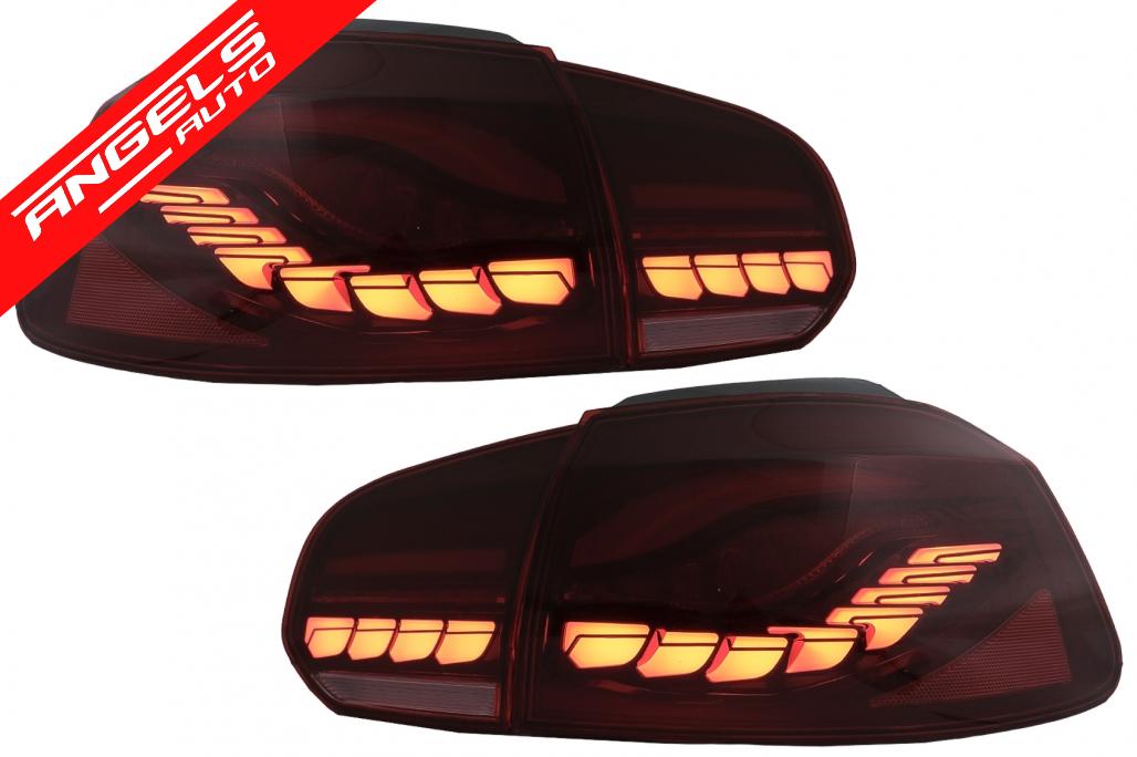 Stopuri Full LED compatibile cu VW compatibile cu Golf 6 VI (2008-2013) Fumuriu cu Semnal Dinamic