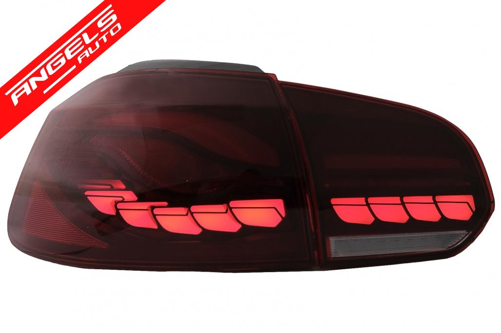 Stopuri Full LED compatibile cu VW compatibile cu Golf 6 VI (2008-2013) Fumuriu cu Semnal Dinamic - imagine 2