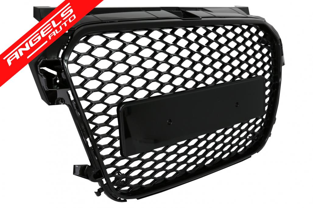 Grilă Centrala compatibila cu Audi A1 8X (2010-2014) RS1 Look Negru Lucios - imagine 2