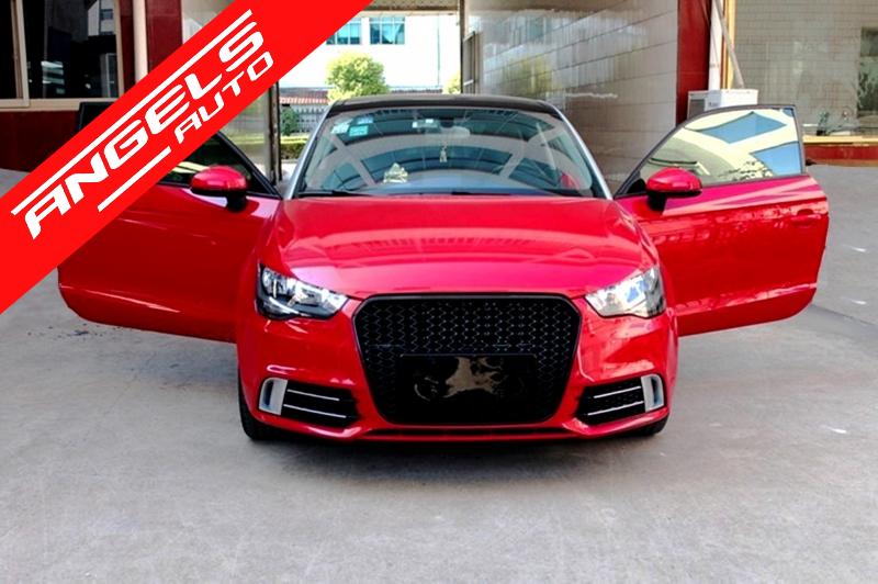 Grilă Centrala compatibila cu Audi A1 8X (2010-2014) RS1 Look Negru Lucios - imagine 5