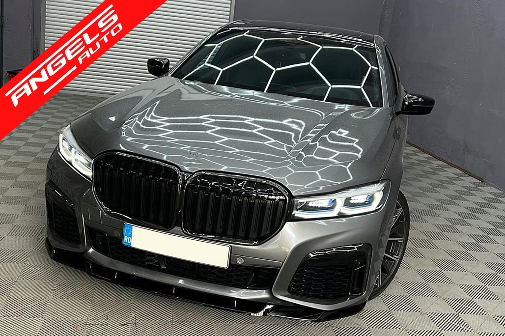 Prelungire Bara Fata compatibila cu BMW Seria 7 G11 G12 LCI M-Sport (02.2019-up) Negru Lucios - imagine 10