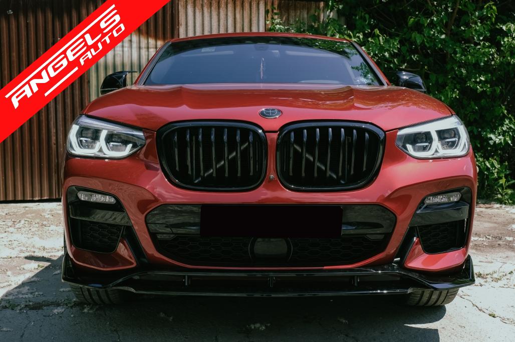 Prelungire Bara Fata compatibila cu BMW X4 G02 (2018-Up) Negru Lucios - imagine 7